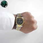 ساعت رولکس دیت جاست مردانه صفحه مشکی 2649 - تصویر 5