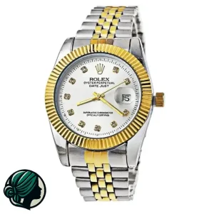 ساعت مردانه رولکس -کیفیت بالا - مردانه / دو رنگ صفحه سفید Rolex
