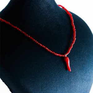 گردنبند مونجوقی فلفل قرمز