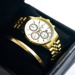 ست ساعت مردانه طرح سیتیزن VIP، گردنبند پیچی و دستبند پیچی کد 21 - تصویر 3