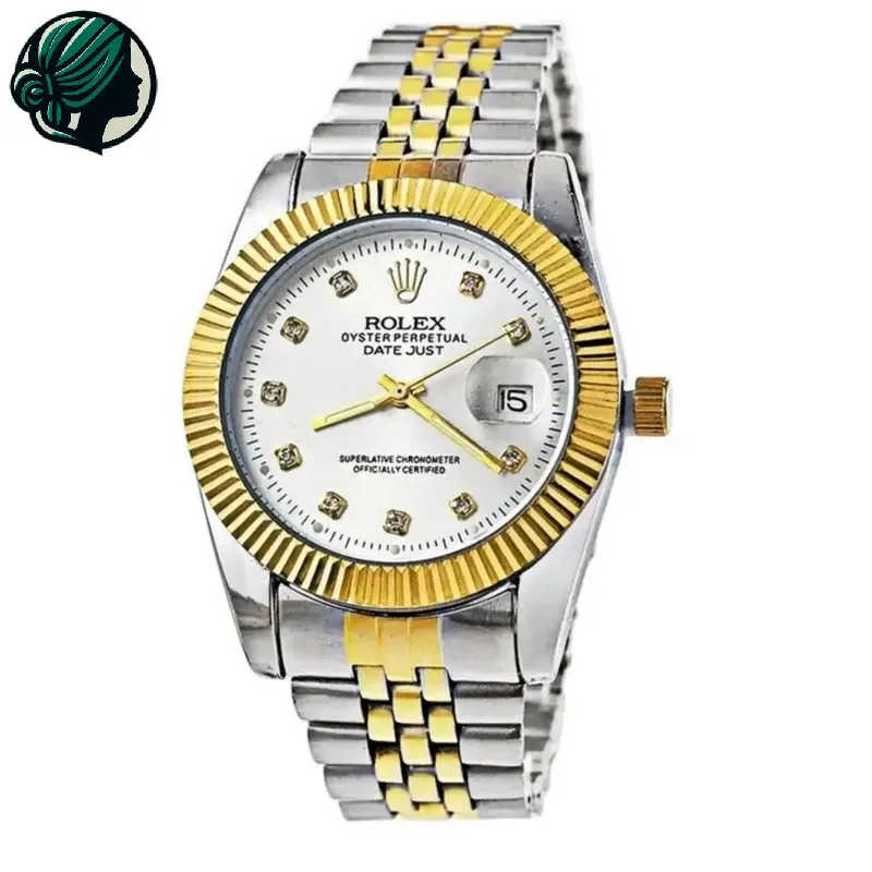ساعت-رولکس-دیت-جاست-مردانه-صفحه-سفید-2649-3 ساعت رولکس دیت جاست زنانه صفحه سفید 2649 - تصویر 1