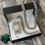 ساعت مچی فول نگین پتک فیلیپ زنانه و مردانه نقره ای - تصویر 3